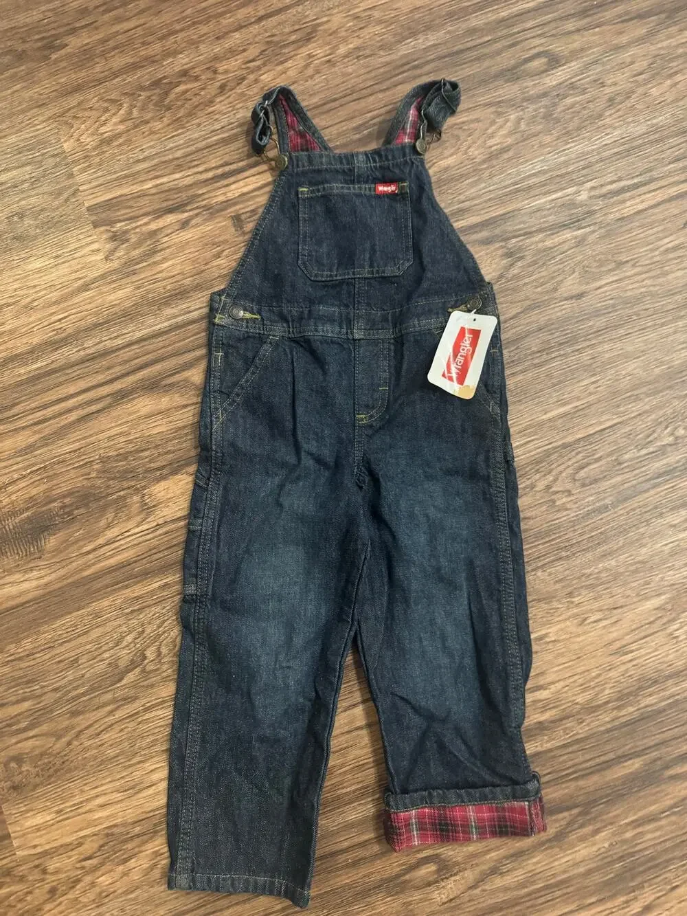 NWT Vintage Kid’s Denim Flannel Lined Overalls 4T